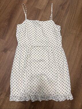 Altar’d State White (Off White) Polka Dot Spaghetti Strap Mini Dress Size XL